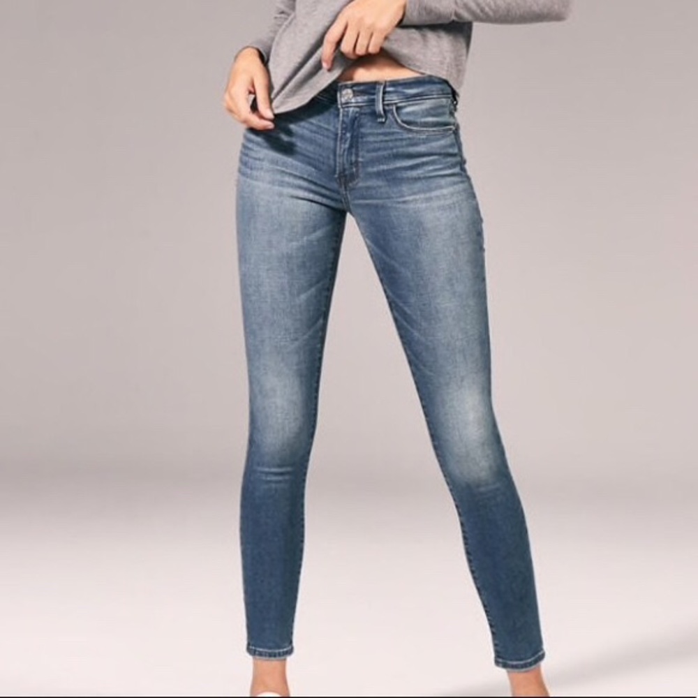 A&F Dark Blue Skinny Jeans